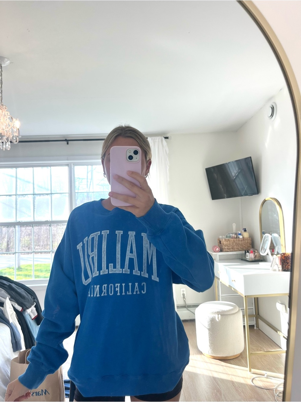 Hollister Royal Blue Graphic Crewneck Sweatshirt